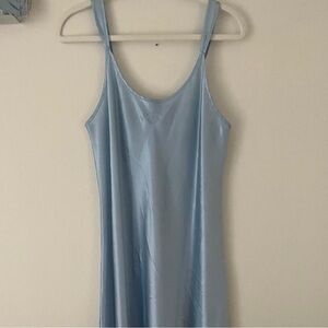 Oscar De La Renta Light Blue Sleeveless Maxi Dress